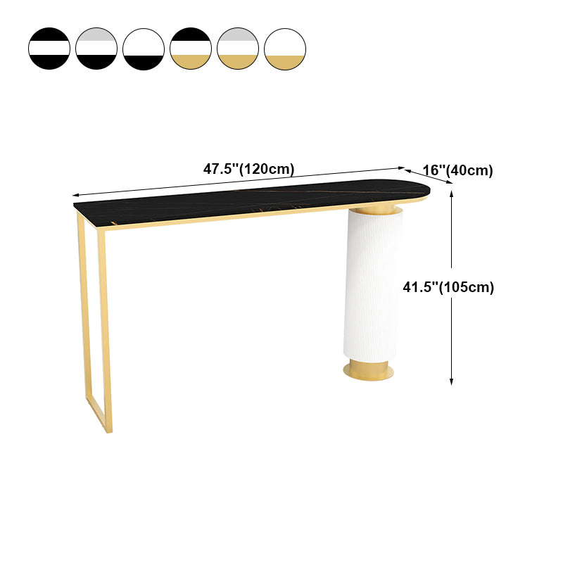Table à manger du bar contemporain à double piédestal à hauteur de bar à hauteur