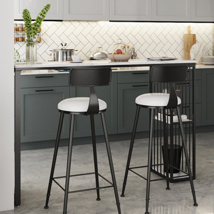 White Marble Kitchen Counter-height Pub Table Rectangle Bar Dining Table