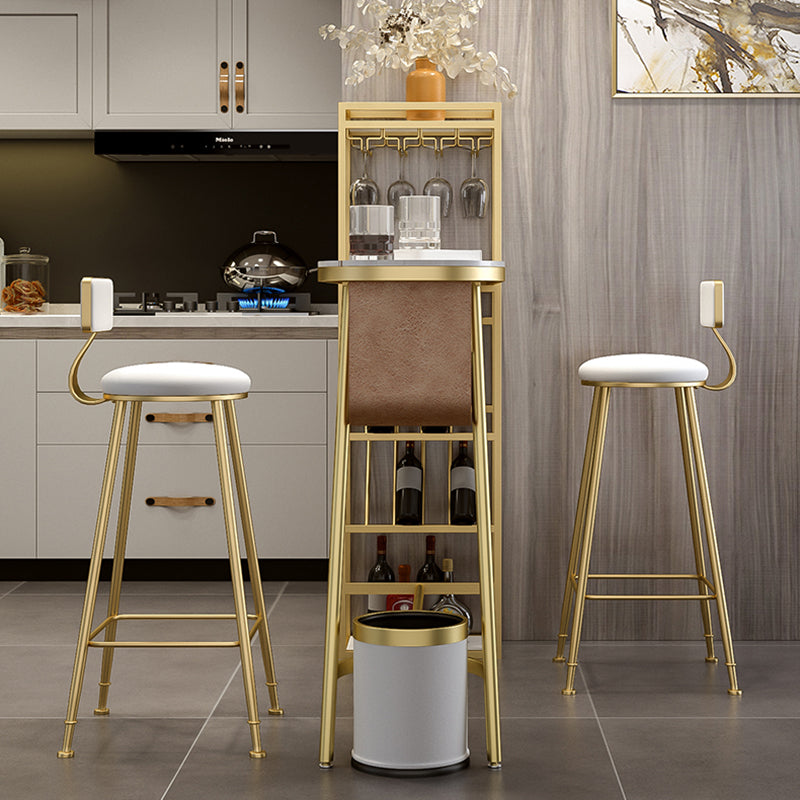 Indoor Wine Back Event and Cocktail Table Modern Marble Legs Bar Height Table
