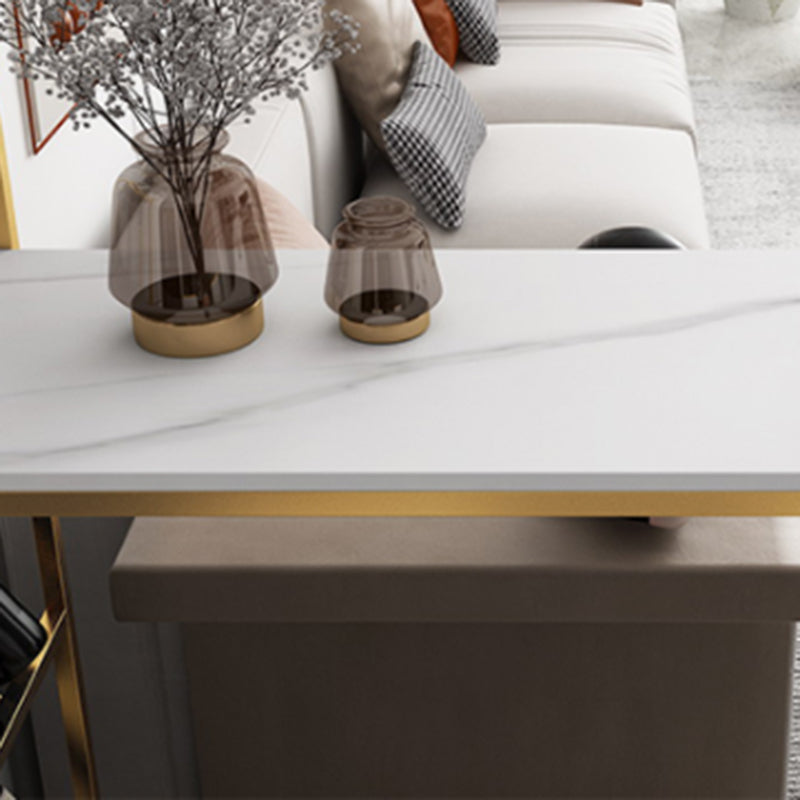 Sled Marble Pub Height Dining Table Modern Storage Counter Height Dining Table