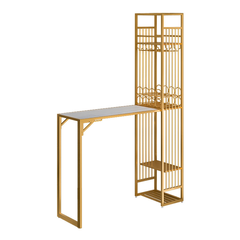 Rectangle Double Pedestal Bistro Bar Desk Indoor Bistro Bar Height Cocktail Table