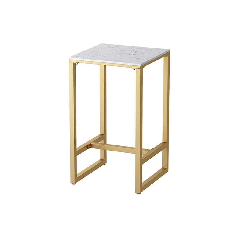 Contemporary Marble Pub Height Dining Table Trestle Indoor Counter Height Dining Table