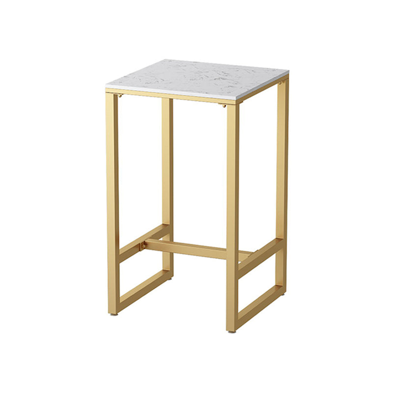 Contemporary Marble Pub Height Dining Table Trestle Indoor Counter Height Dining Table