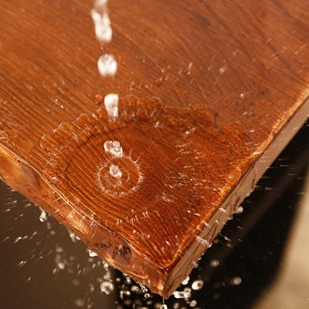 Living Room Brown Bar Dining Table Rectangle Storage Wood Pub Height Dining Table