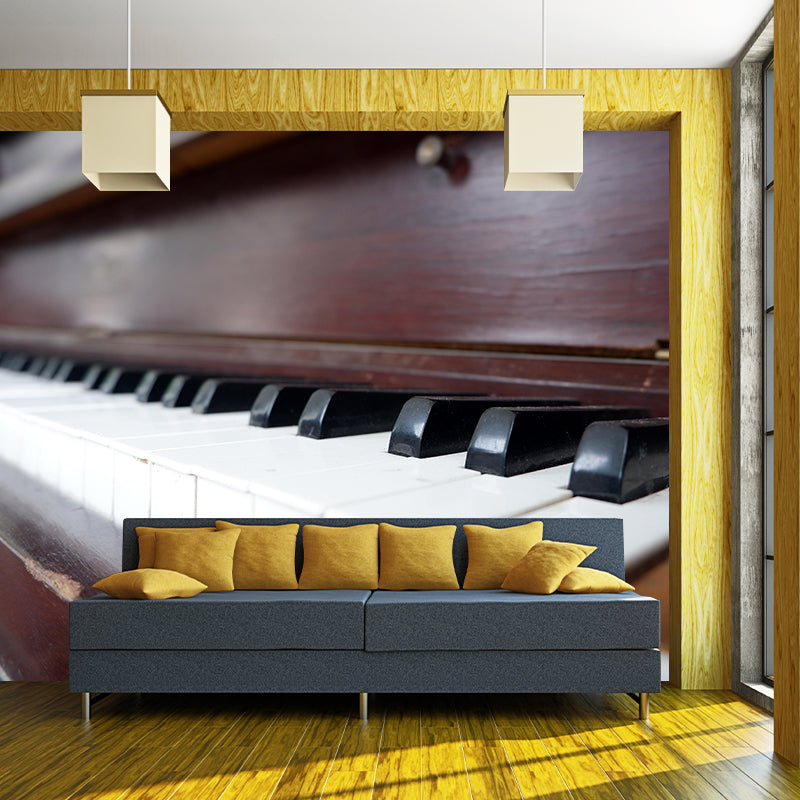 Piano Photography Mural Decorative Environment Friendly Wall Covering
