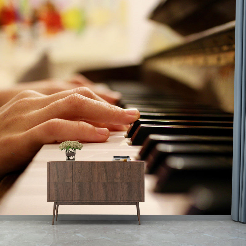 Piano Mural Horizontal Photography Environment Friendly for Home Decor