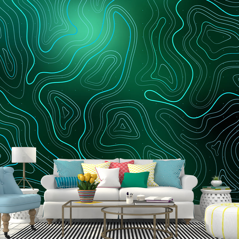 Kleurrijke illustratie muurschildering abstract decoratief milieuvriendelijk voor kamer