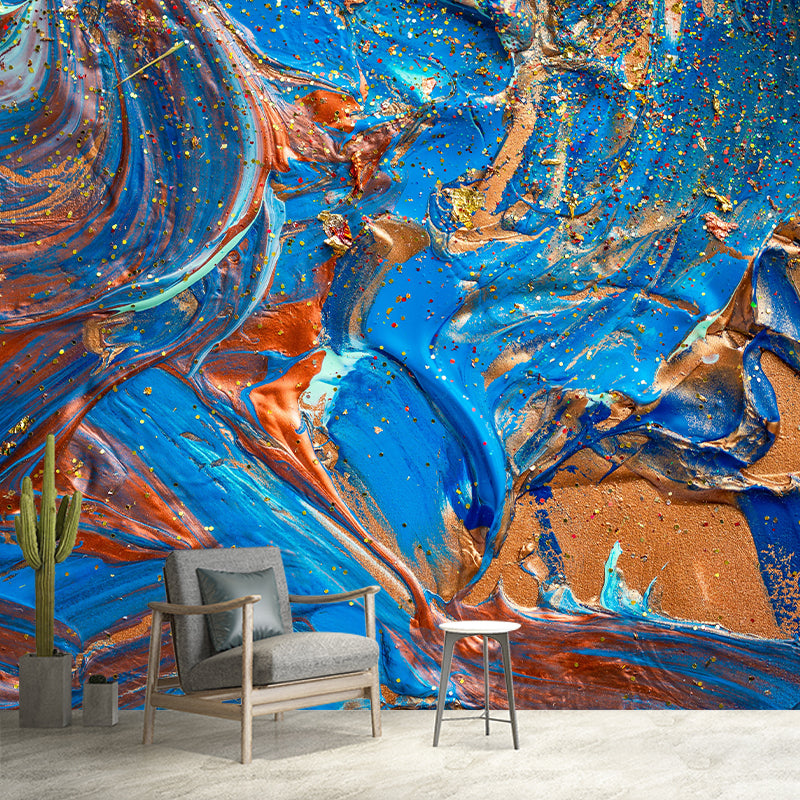 Peinture murale abstraite de couleurs vives, décoration écologique pour la décoration murale