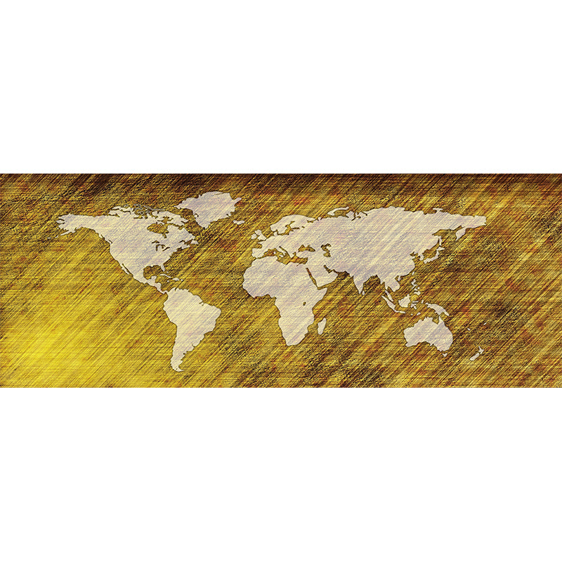 Eco-friendly Wall Mural Horizontal Illustration Map Decorative for Room