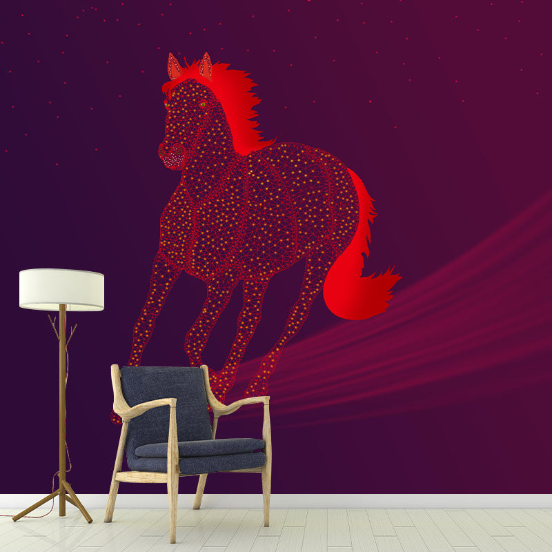 Peinture murale décorative avec Illustration de dessin animé aux couleurs vives, écologique pour chambre