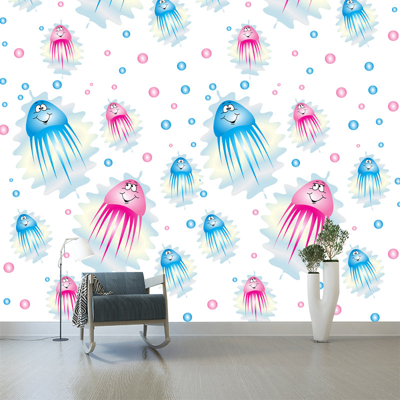 Bright Color Cartoon Illustration Wall Mural Decorative Eco-friendly for Room