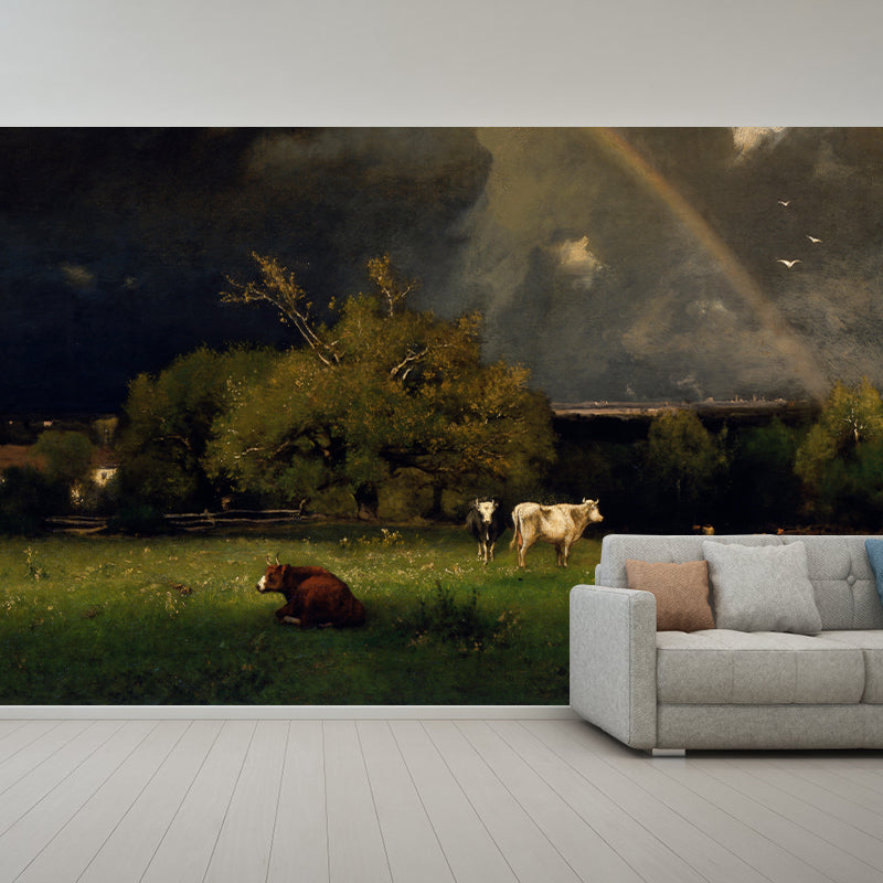 Illustration Painting Wall Mural Decorative Eco-friendly for Wall Decor