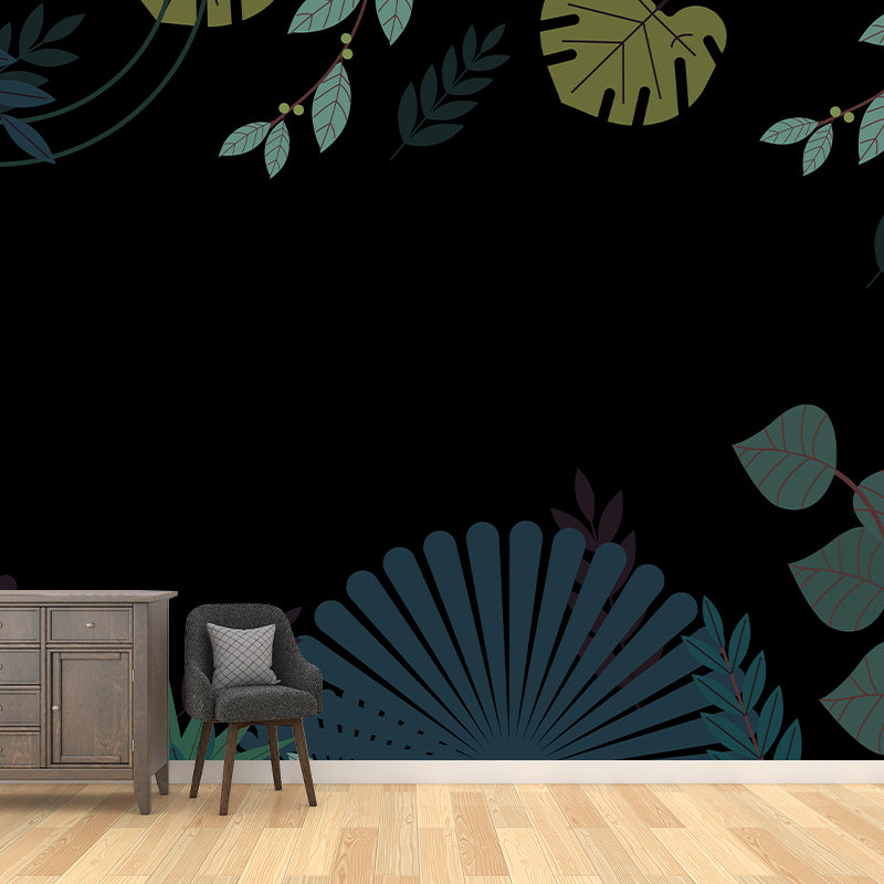 Tropical Plants Wall Mural Wallpaper Decorative Eco-friendly for Bedroom