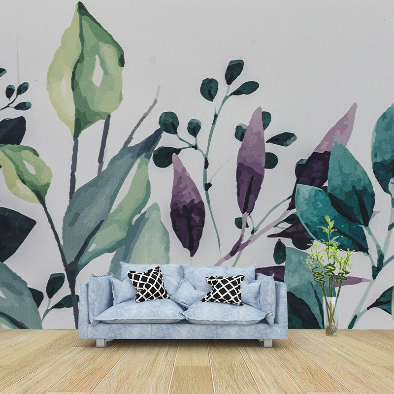 Plantes tropicales murales de couleur vive, décoration écologique pour décoration murale