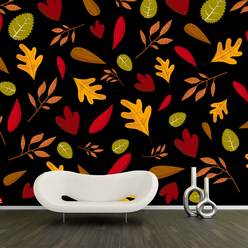 Plantes tropicales murales de couleur vive, décoration écologique pour décoration murale