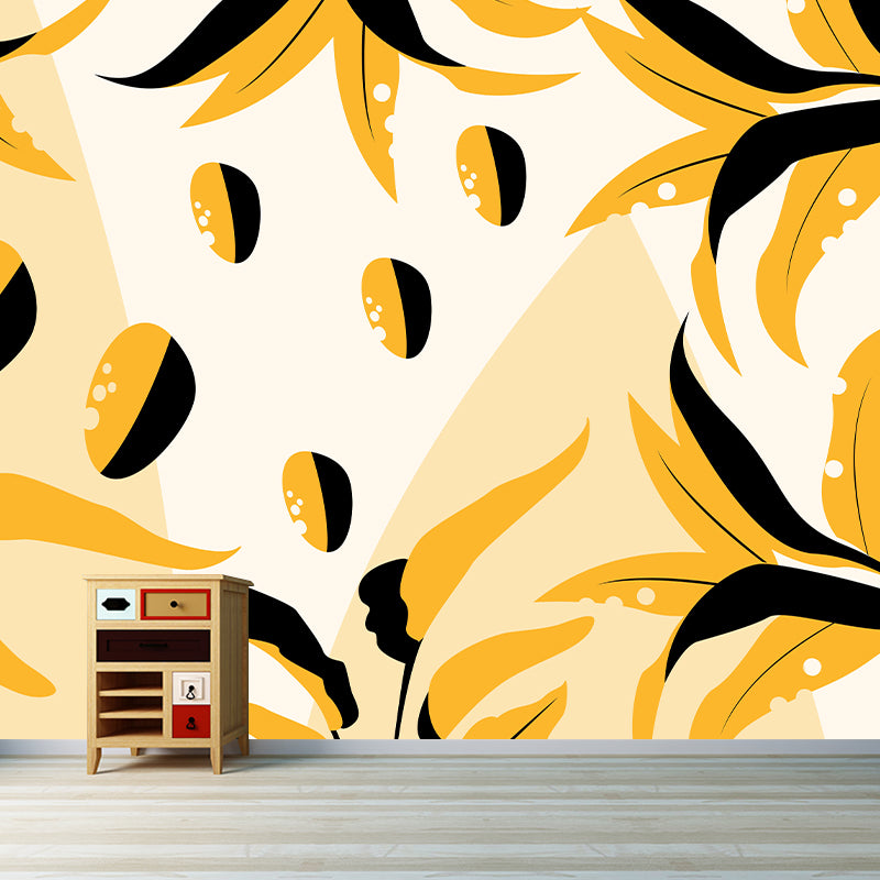 Tropical plant Illustration Mural Decorative Eco-friendly for Home