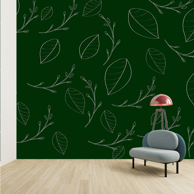 Tropical plant Illustration Mural Decorative Eco-friendly for Home