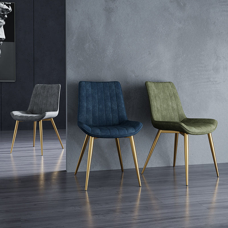 Sillas de comedor escandinavas de metal para interiores y exteriores Silla Parsons con patas de metal