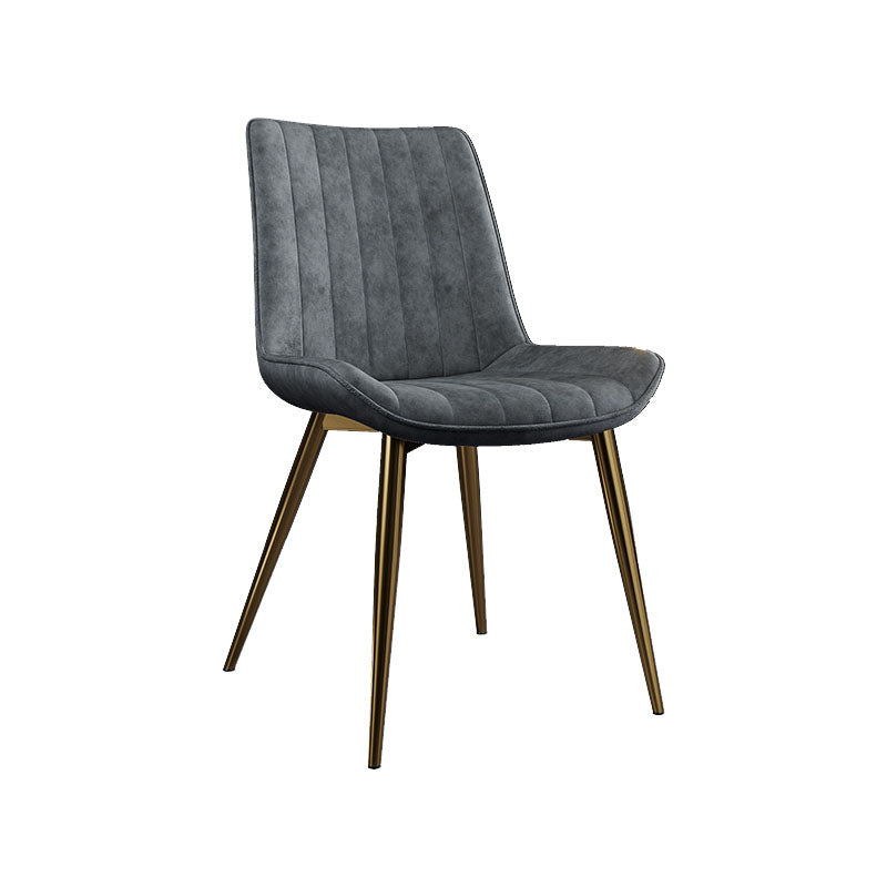 Sillas de comedor escandinavas de metal para interiores y exteriores Silla Parsons con patas de metal