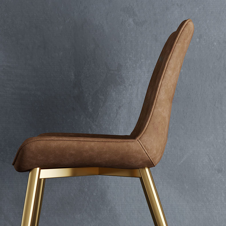 Sillas de comedor escandinavas de metal para interiores y exteriores Silla Parsons con patas de metal