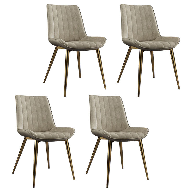 Sillas de comedor escandinavas de metal para interiores y exteriores Silla Parsons con patas de metal