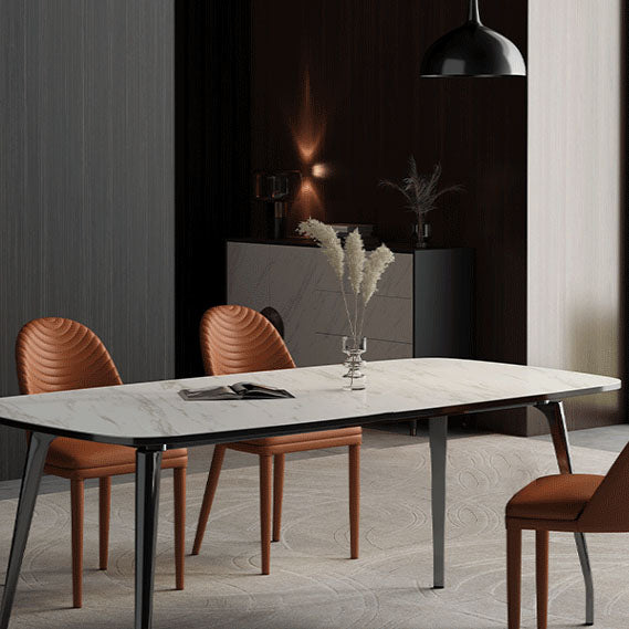 Silla sin brazos curvada de cuero moderna con acabado mate Parsons