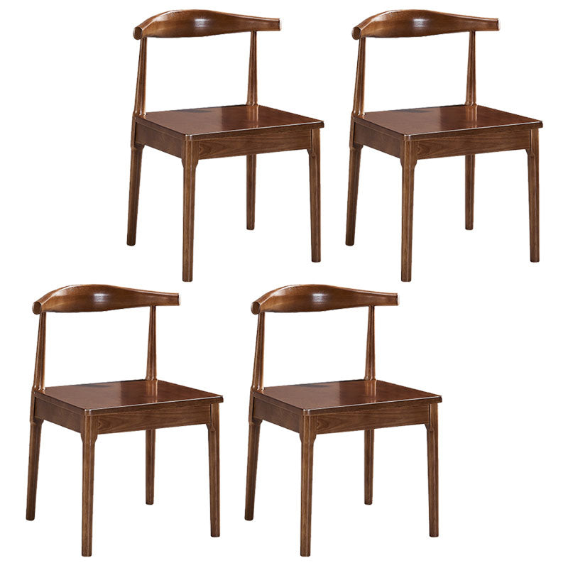 Silla sin brazos de comedor de madera moderna, silla de comedor con respaldo de escalera para cocina