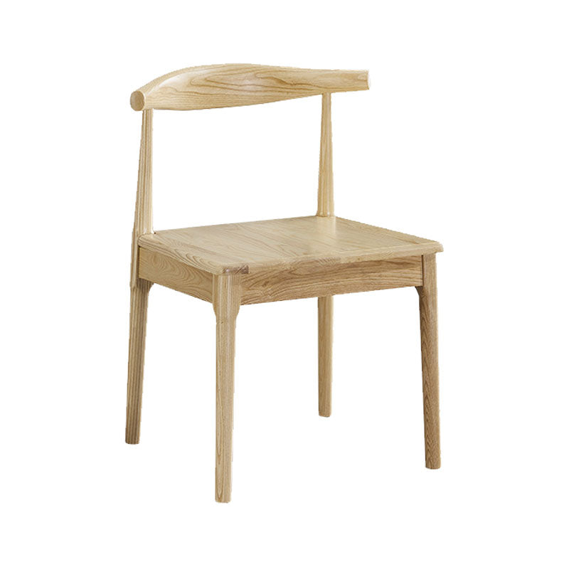 Silla sin brazos de comedor de madera moderna, silla de comedor con respaldo de escalera para cocina