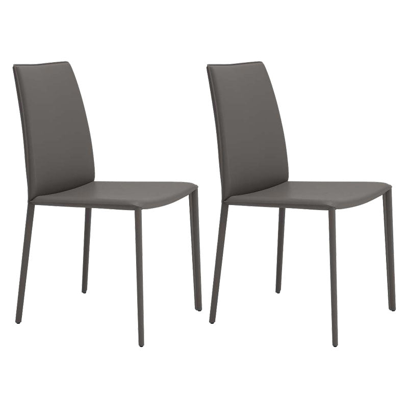 Silla de comedor curvada de cuero contemporánea Silla Parsons para Brasserie