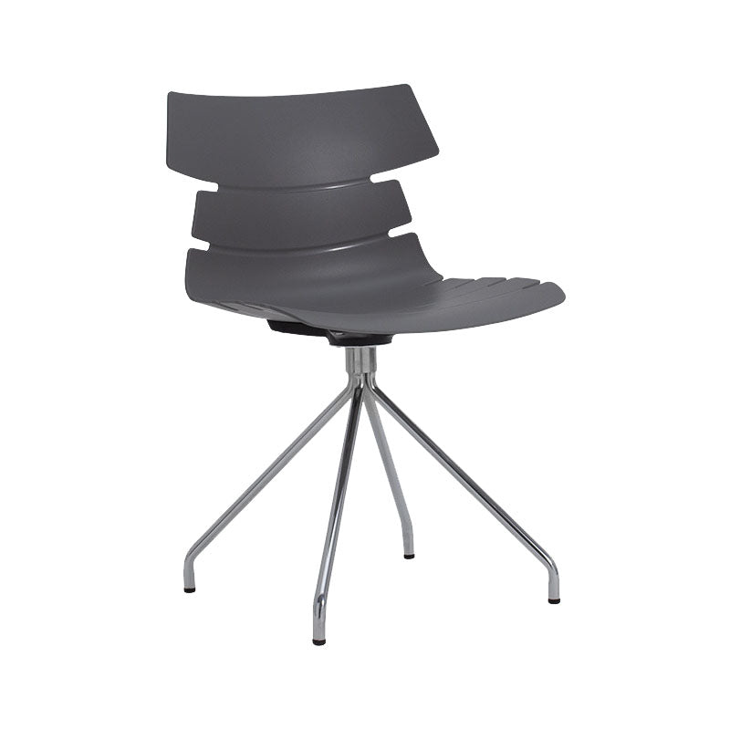 Silla lateral de plástico contemporánea Silla de comedor con respaldo sólido para restaurante