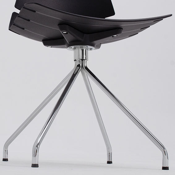 Silla lateral de plástico contemporánea Silla de comedor con respaldo sólido para restaurante