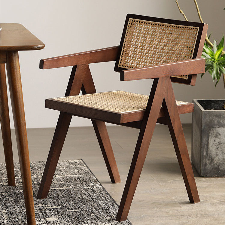 Sillas de comedor de madera maciza, silla con respaldo abierto para interior y exterior, para cocina