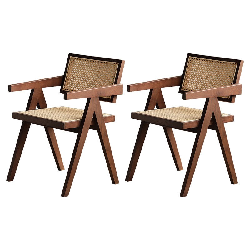 Sillas de comedor de madera maciza, silla con respaldo abierto para interior y exterior, para cocina