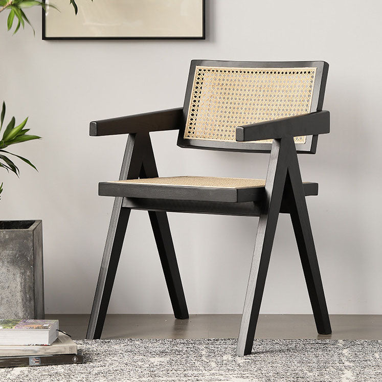 Sillas de comedor de madera maciza, silla con respaldo abierto para interior y exterior, para cocina