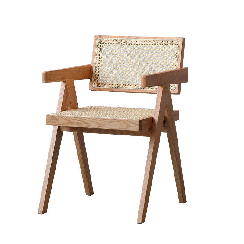 Sillas de comedor de madera maciza, silla con respaldo abierto para interior y exterior, para cocina