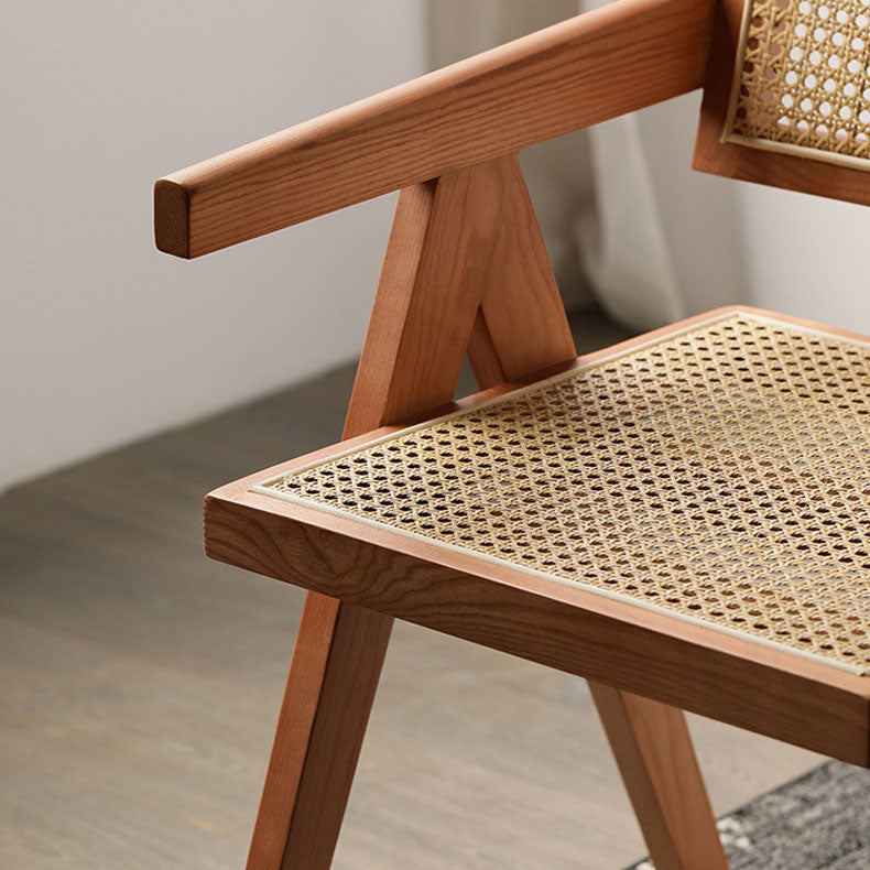 Sillas de comedor de madera maciza, silla con respaldo abierto para interior y exterior, para cocina