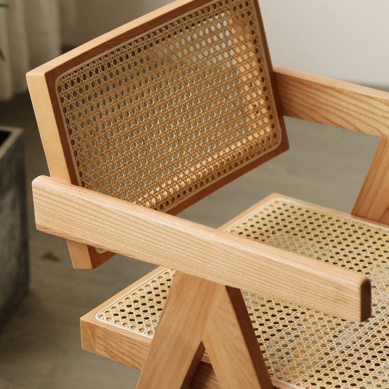 Sillas de comedor de madera maciza, silla con respaldo abierto para interior y exterior, para cocina