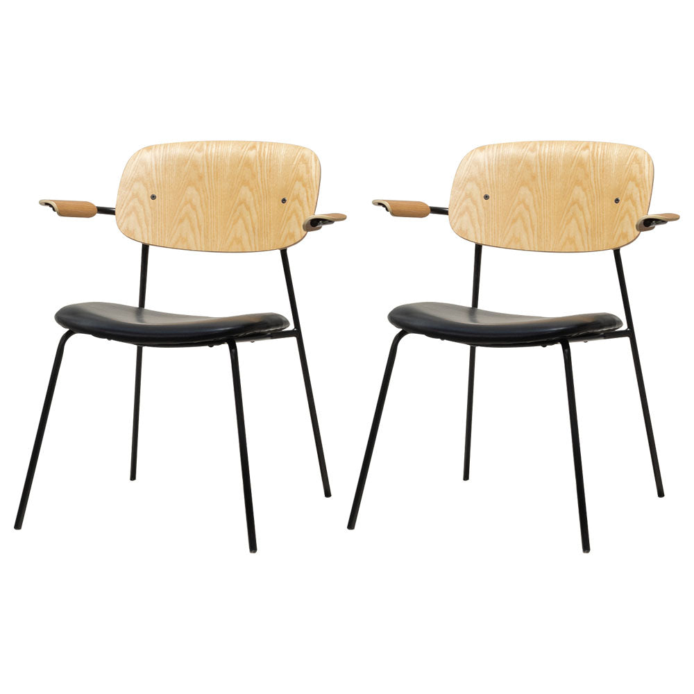 Sillón de comedor contemporáneo de madera maciza, sillón con respaldo abierto para cocina