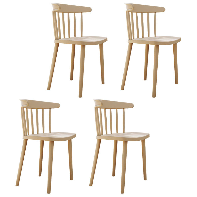 Sillas acrílicas modernas para interiores y exteriores Silla auxiliar de comedor Windsor