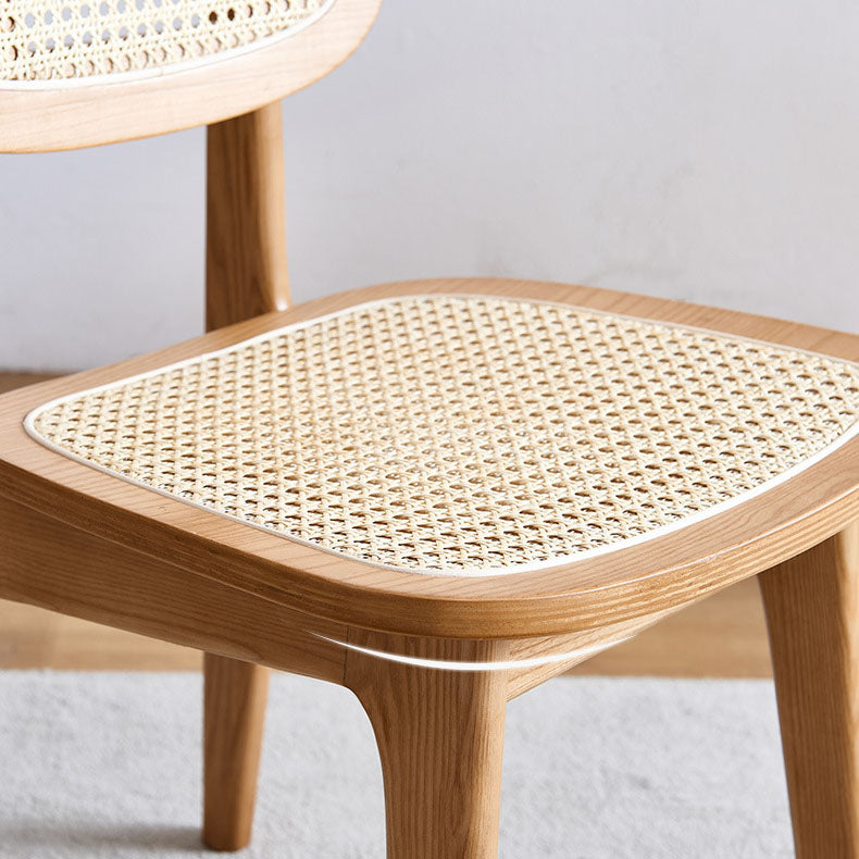 Cocina contemporánea de madera que cena la silla sin brazos con respaldo abierto que cena la silla