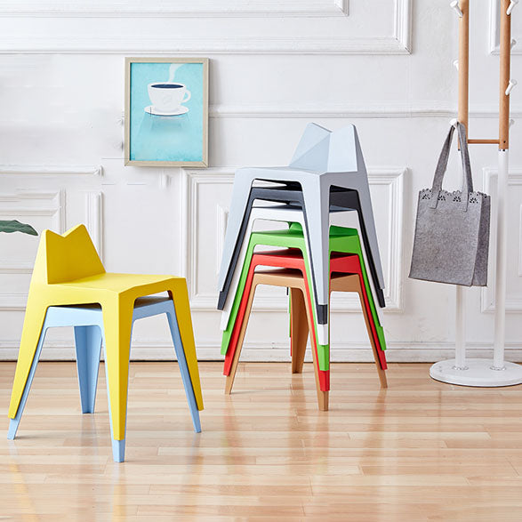 Sillas de plástico modernas para interiores y exteriores, sillas de comedor con respaldo sólido