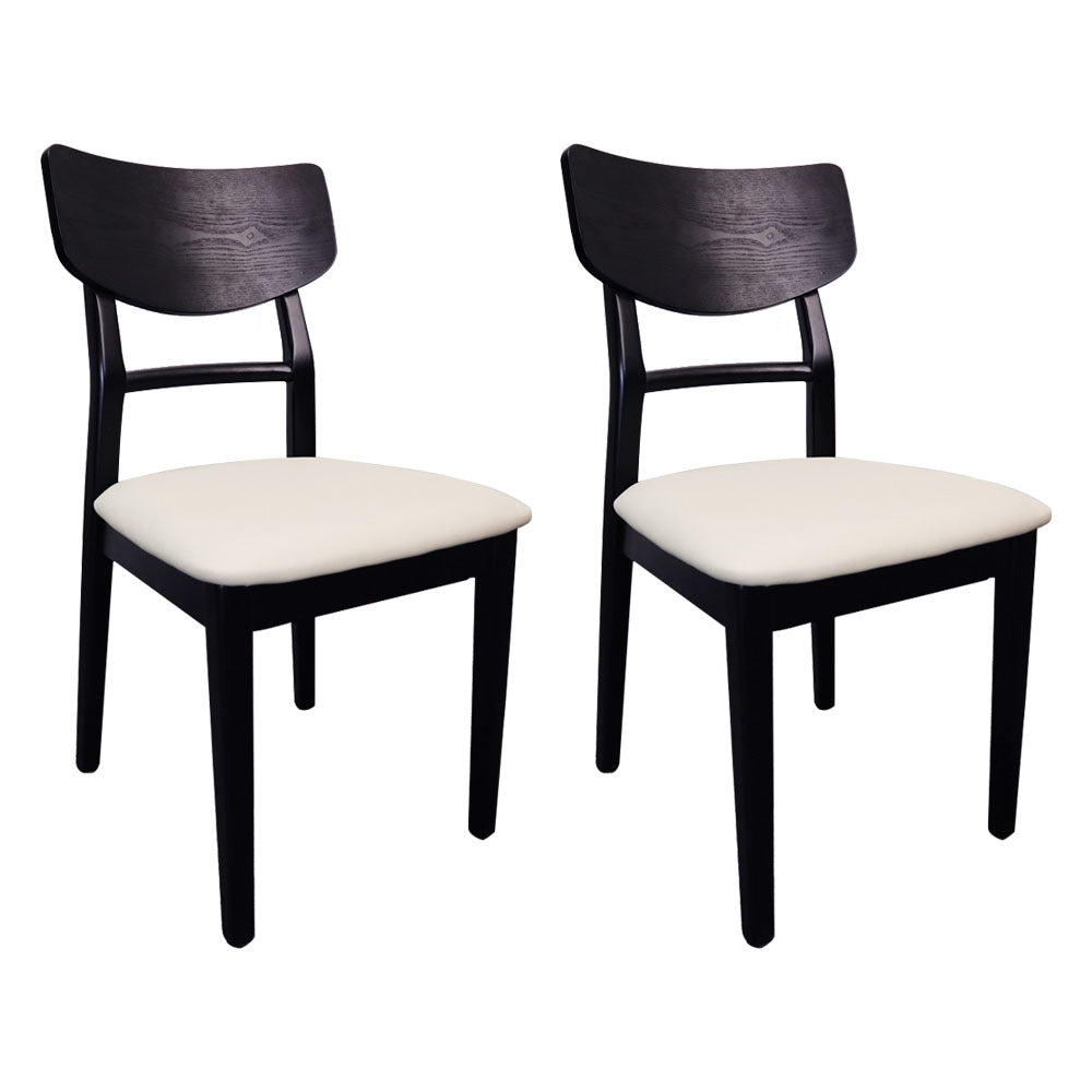 Sillas de cocina de madera contemporáneas con respaldo de escalera, silla lateral de comedor