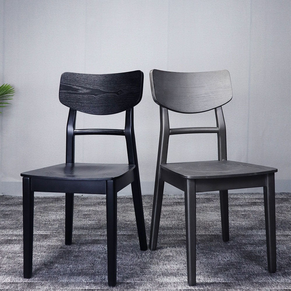 Sillas de cocina de madera contemporáneas con respaldo de escalera, silla lateral de comedor