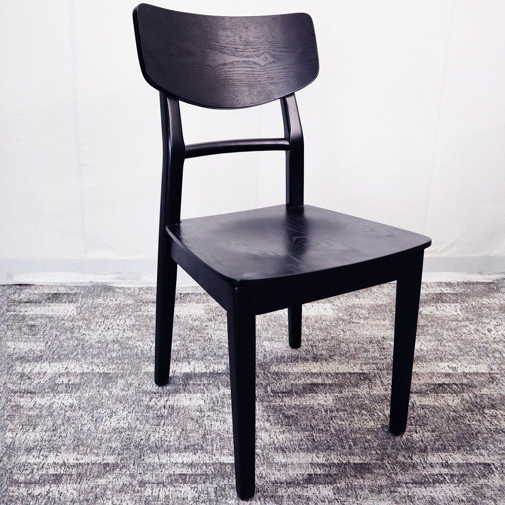 Sillas de cocina de madera contemporáneas con respaldo de escalera, silla lateral de comedor