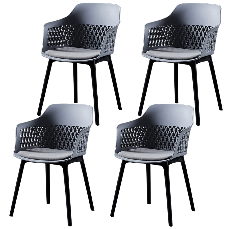 Sillón de metal contemporáneo para interiores y exteriores, sillón con respaldo abierto
