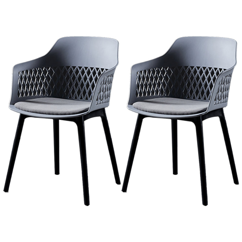 Sillón de metal contemporáneo para interiores y exteriores, sillón con respaldo abierto