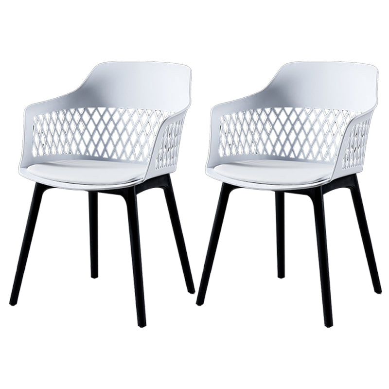 Sillón de metal contemporáneo para interiores y exteriores, sillón con respaldo abierto