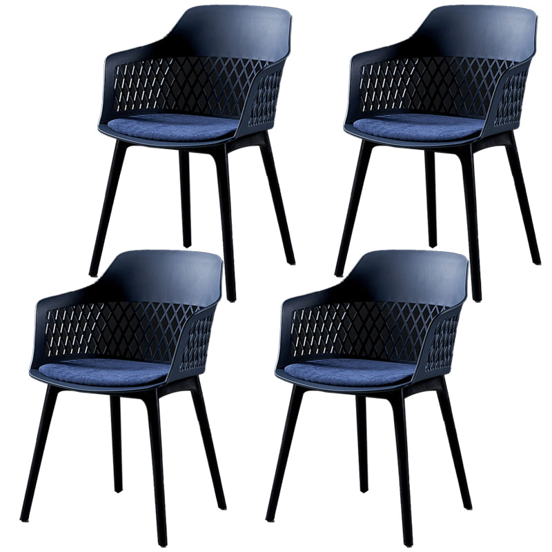 Sillón de metal contemporáneo para interiores y exteriores, sillón con respaldo abierto