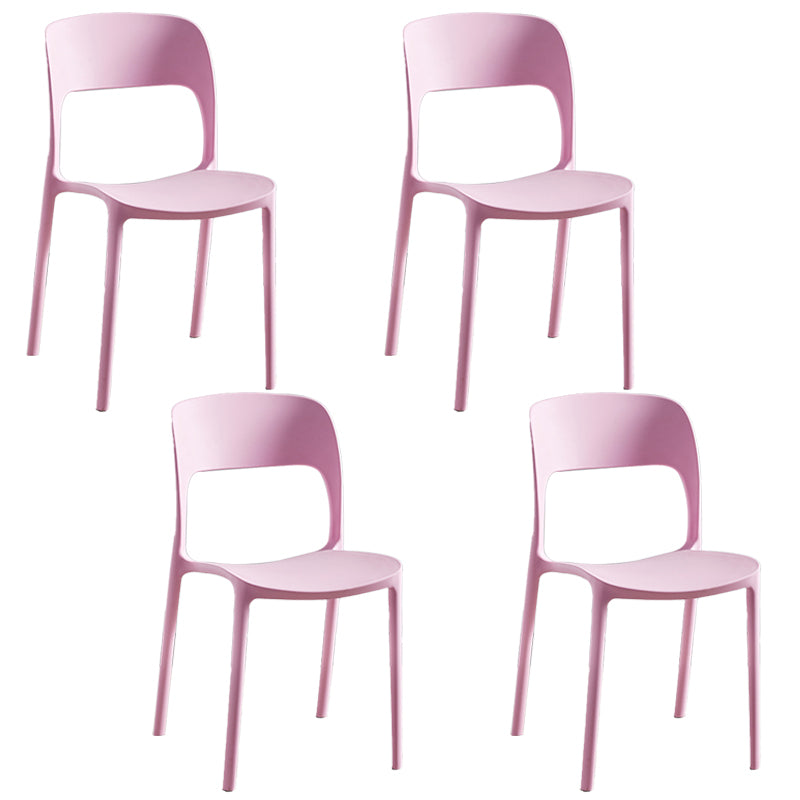Plastic Contemporary Modern Dining Side Chair Open Back Chair
