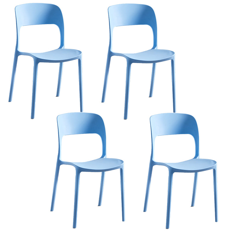 Plastic Contemporary Modern Dining Side Chair Open Back Chair